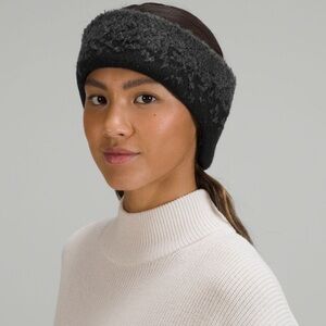 Lululemon Womens Ombre Knit Textured Ear Warmer Black/Graphite
